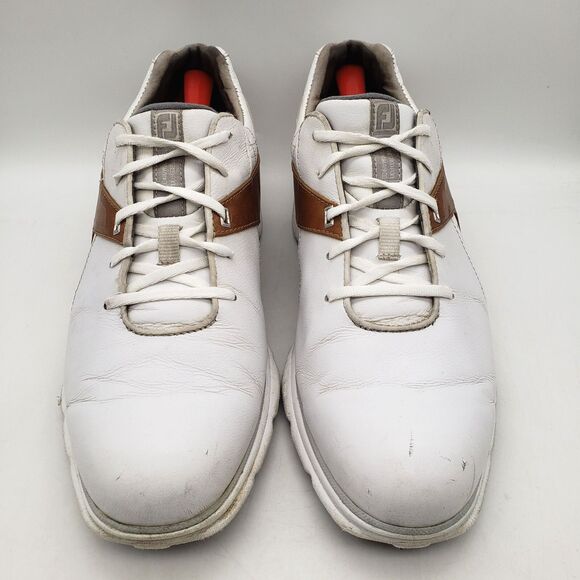 FootJoy Pro SL Carbon Golf Shoes Men\'s 11.5 White Brown Leather Crocodile main image 6